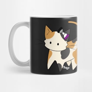 Ace Pride Calico Kitty Ear Bow Mug